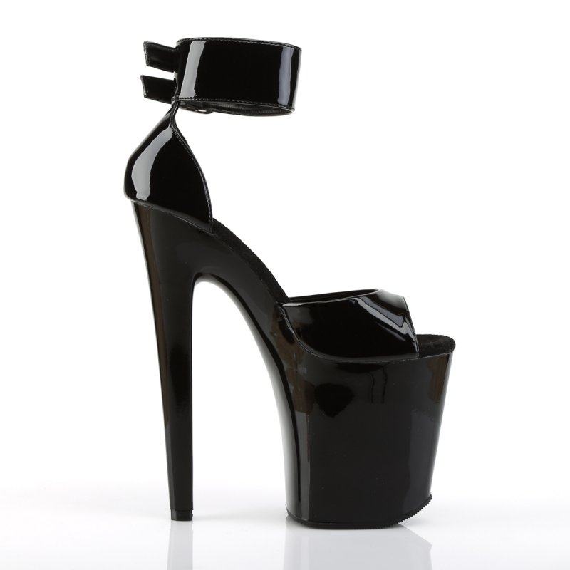 Černé sexy podpatky XTM875/B/M Pleaser | XTREME-875 Pleaser - z vnějšku