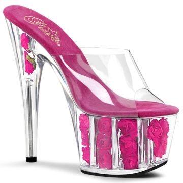 Růžové sexy pantofle s květy ADO701FL/C/HP | ADORE-701FL Pleaser Růžové sexy pantofle s květy ADO701FL/C/HP | ADORE-701FL Pleaser