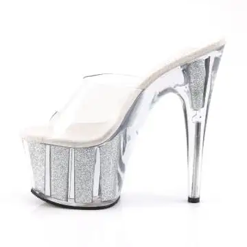 Stříbrné sexy boty na platformě a podpatku ADO701G/C/S | ADORE-701G Pleaser - z vnitřku
