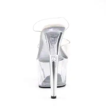 Průhledné sexy pantofle se dvěma pásky ADO702/C/M | ADORE-702 Pleaser - zezadu