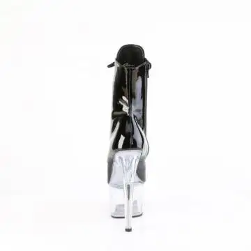 Černé průhledné taneční kozačky ADO1020/B/C | ADORE-1020 Pleaser - zezadu