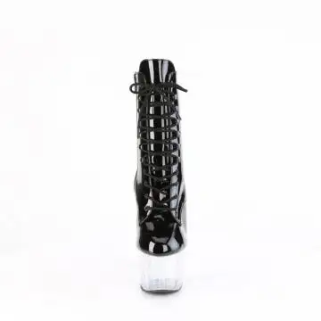 Černé průhledné taneční kozačky ADO1020/B/C | ADORE-1020 Pleaser - zepředu