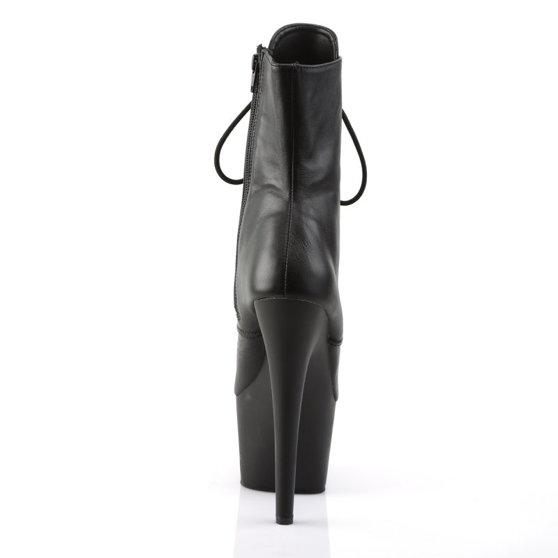 Černé kožené taneční kozačky ADO1020/B/LE | ADORE-1020 Pleaser - zezadu