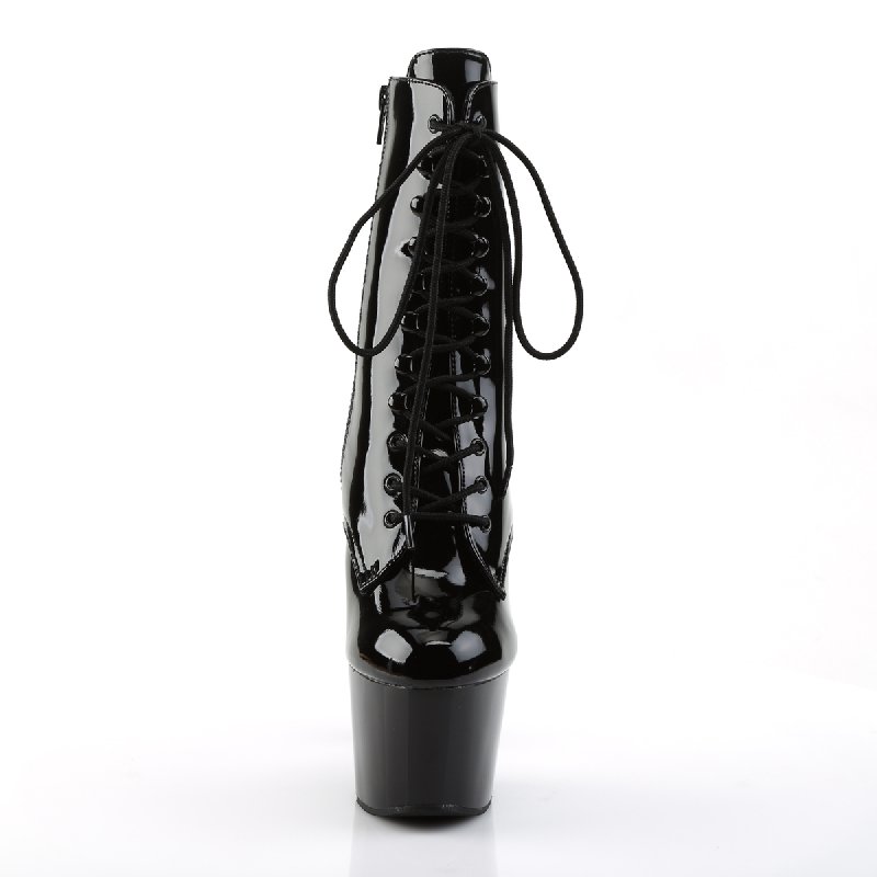 ADO1020/B/M černé kotníčkové kozačky | ADORE-1020 Pleaser - zepředu