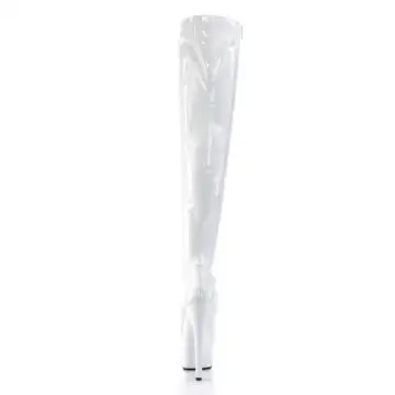 Bílé erotické kozačky ADO3000/W/M | ADORE-3000 Pleaser - zezadu