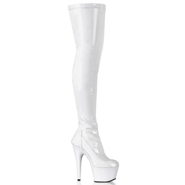 Bílé erotické kozačky ADO3000/W/M | ADORE-3000 Pleaser Bílé erotické kozačky ADO3000/W/M | ADORE-3000 Pleaser