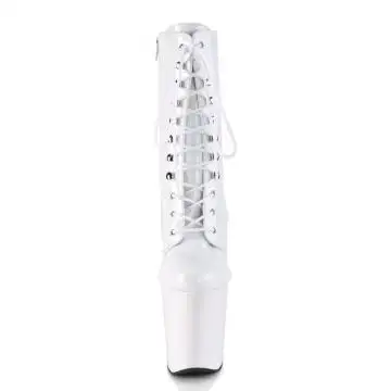 Bílé taneční kozačky XTM1020/W/M | XTREME-1020 Pleaser - zepředu