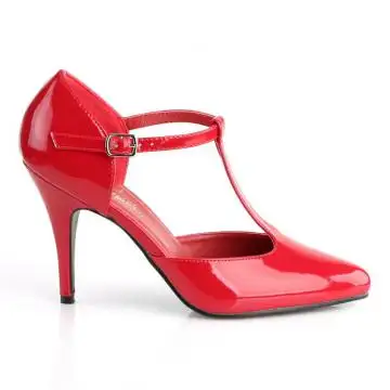 Červené retro lodičky na podpatku VAN415/R | VANITY-415 Pleaser - z vnějšku