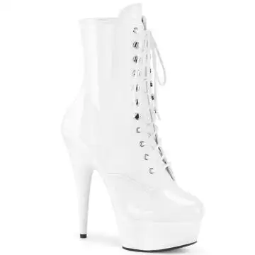 Bílé taneční kozačky DEL1020/W/M | DELIGHT-1020 Pleaser