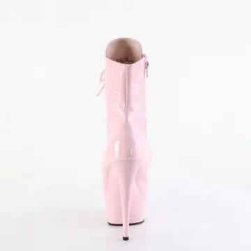 Růžové taneční kozačky DEL1020/BP/M | DELIGHT-1020 Pleaser - zezadu