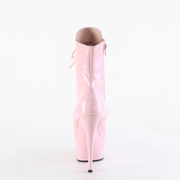 Růžové taneční kozačky DEL1020/BP/M | DELIGHT-1020 Pleaser - zezadu