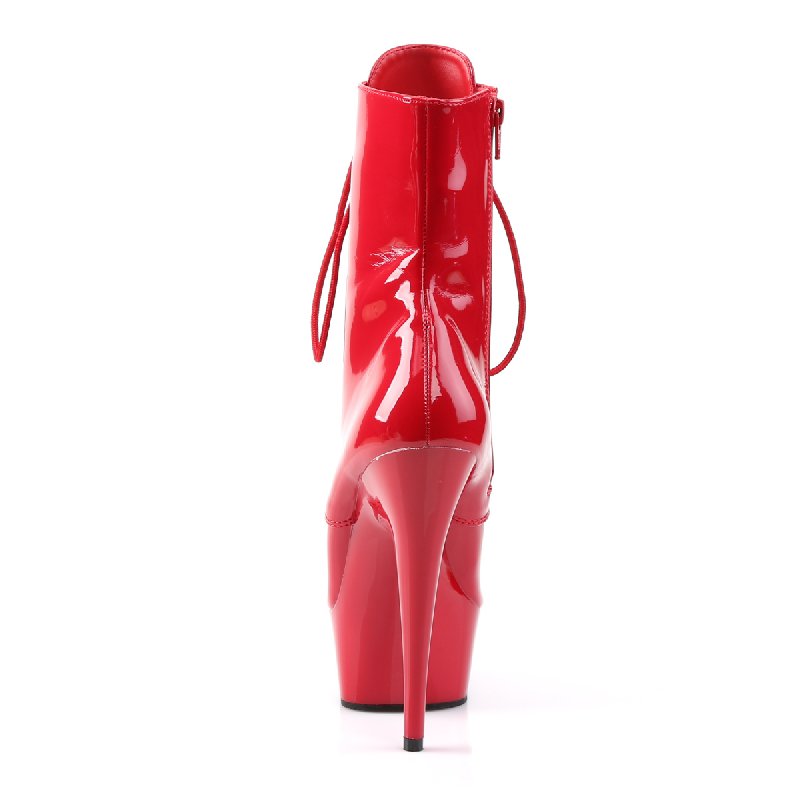 Červené taneční kozačky DEL1020/R/M | DELIGHT-1020 Pleaser - zezadu