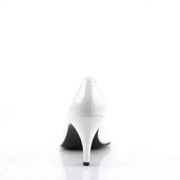 Bílé lodičky na podpatku PUMP420/W | PUMP-420 Pleaser - zezadu