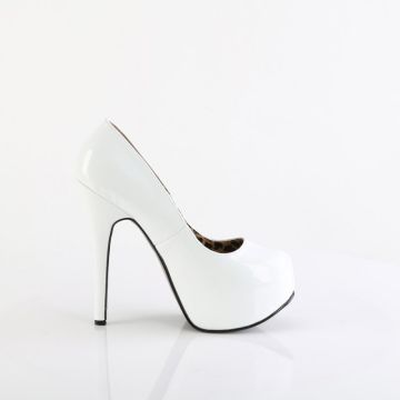 Bílé lakované lodičky TEE06/W | TEEZE-06 Bordello - z vnějšku