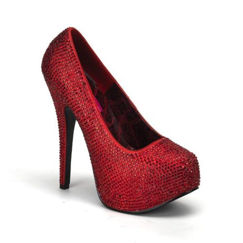 Červené luxusní lodičky TEE06R/R | TEEZE-06R Pleaser