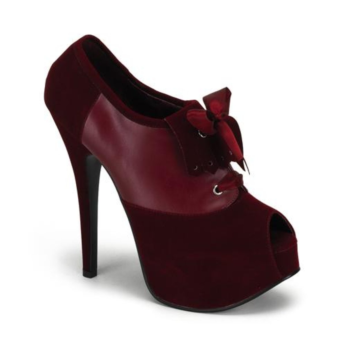 Červené sametové lodičky TEEZE-16/BY/VEL | TEEZE-16 Pleaser
