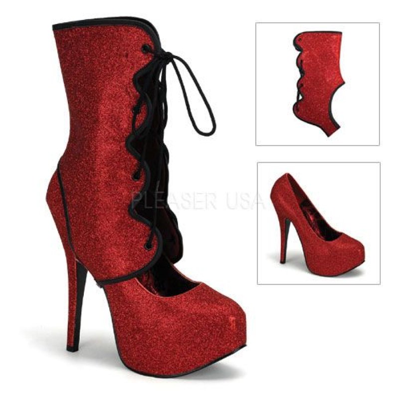 Červené lodičky TEEZE-31G/R s nástavcem | TEEZE-31G Pleaser