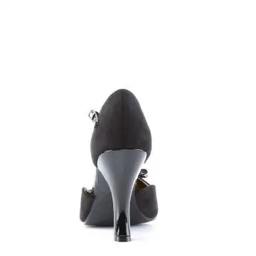 Černé retro lodičky na podpatku SMITT10/BMCSUE-BPT | SMITTEN-10 Pin Up Couture - zezadu
