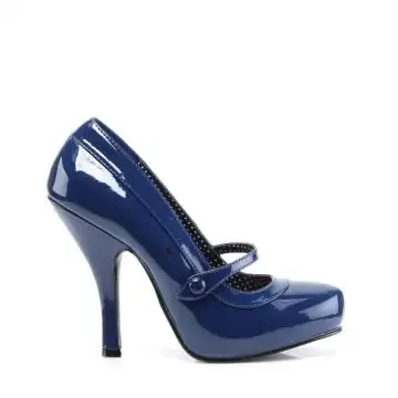 Modré retro lodičky CUTIE02/NBPT | CUTIEPIE-02 Pin Up Couture - z vnějšku