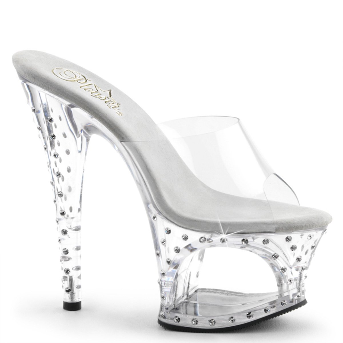 MOON-701SDT/C/M průhledné sexy boty na podpatku a platformě | MOON-701SDT Pleaser