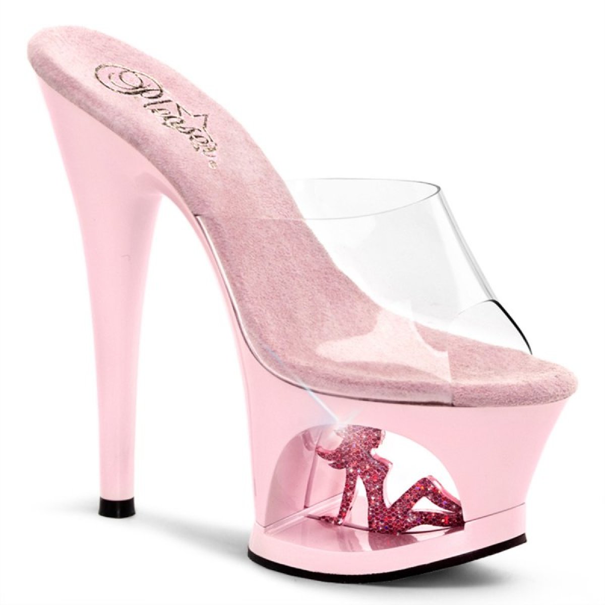 MOON-701TG/C/BP růžové sexy boty na podpatku a platformě | MOON-701TG Pleaser