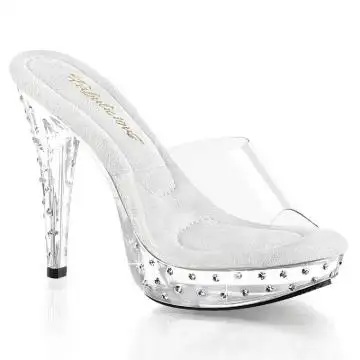 Průhledné luxusní pantofle CTAIL501SDT/C/M | COCKTAIL-501SDT Fabulicious