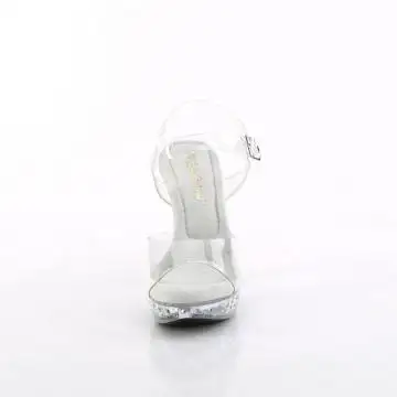 Průhledné luxusní sandály CTAIL508SDT/C/M | COCKTAIL-508SDT Fabulicious - zepředu