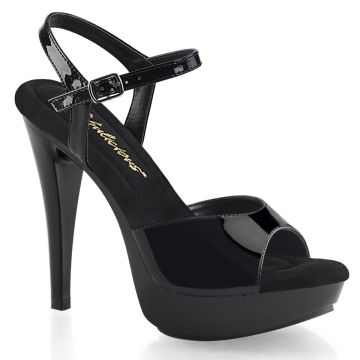 COCKTAIL-509 | Černé sandály pro modeling na podpatku CTAIL509/B/M Fabulicious