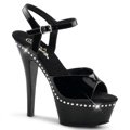 KISS-209LS Černá sexy taneční obuv na podpatku a platformě