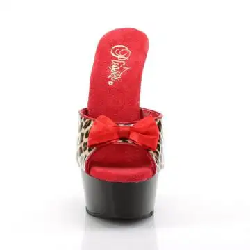Extravagantní sexy pantofle DEL601-6/TLPPU/B | DELIGHT-601-6 Pleaser - zepředu