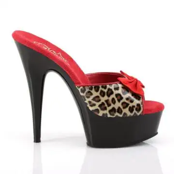 Extravagantní sexy pantofle DEL601-6/TLPPU/B | DELIGHT-601-6 Pleaser - z vnějšku