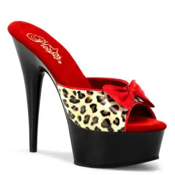 Extravagantní sexy pantofle DEL601-6/TLPPU/B | DELIGHT-601-6 Pleaser