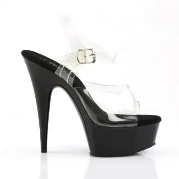 Černé taneční sexy boty DEL608/C/B | DELIGHT-608 Pleaser - z vnějšku