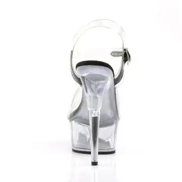 Taneční boty na vysokém podpatku DEL608/C-B/C | DELIGHT-608 Pleaser - zezadu