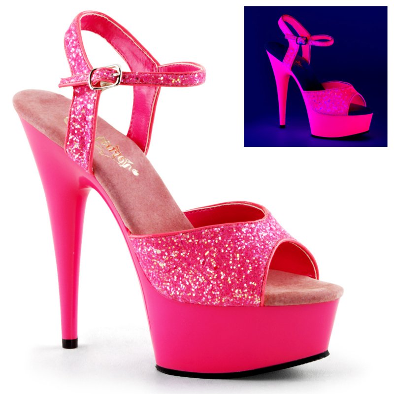 Luxusní sexy obuv DELIGHT-609UVG/NHPNK/M růžové barvy | DELIGHT-609UVG Pleaser