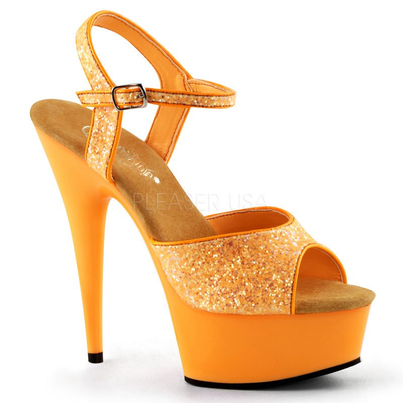 Luxusní sexy oranžová obuv DELIGHT-609UVG/NOR/M 