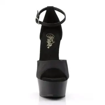 Černé taneční boty Pleaser na platformě DEL618PS/BPS/M | DELIGHT-618PS Pleaser - zepředu