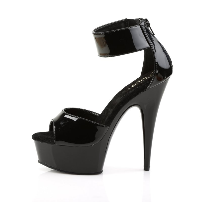 Černé sexy boty Pleaser DEL670-3/B/M | DELIGHT-670-3 Pleaser - z vnitřku