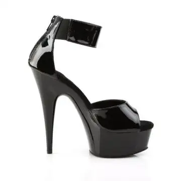 Černé sexy boty Pleaser DEL670-3/B/M | DELIGHT-670-3 Pleaser - z vnějšku