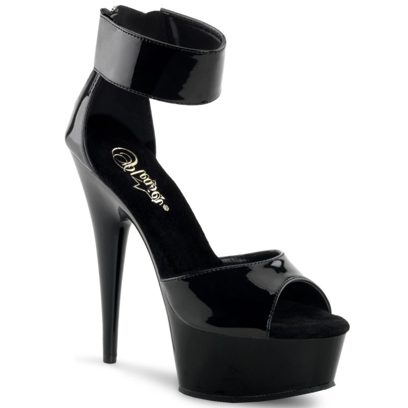 Černé sexy boty Pleaser DEL670-3/B/M | DELIGHT-670-3 Pleaser