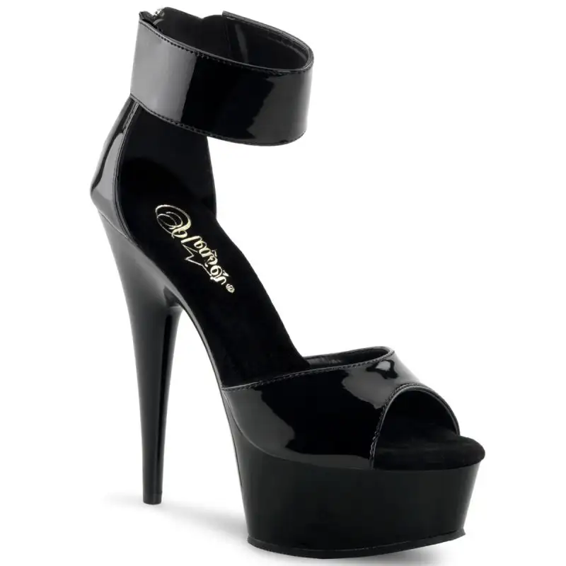 Černé sexy boty Pleaser DEL670-3/B/M