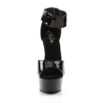 Černé sexy boty Pleaser DEL670-3/B/M | DELIGHT-670-3 Pleaser - zepředu Černé sexy boty Pleaser DEL670-3/B/M | DELIGHT-670-3 Pleaser - zepředu