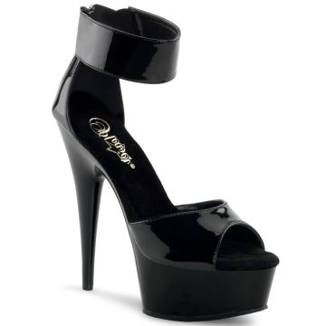 DELIGHT-670-3 | Černé sexy boty Pleaser DEL670-3/B/M