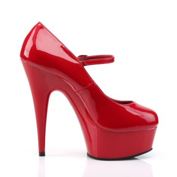 Červené sexy lodičky na podpatku a platformě DEL687/R/M | DELIGHT-687 Pleaser - z vnějšku Červené sexy lodičky na podpatku a platformě DEL687/R/M | DELIGHT-687 Pleaser - z vnějšku