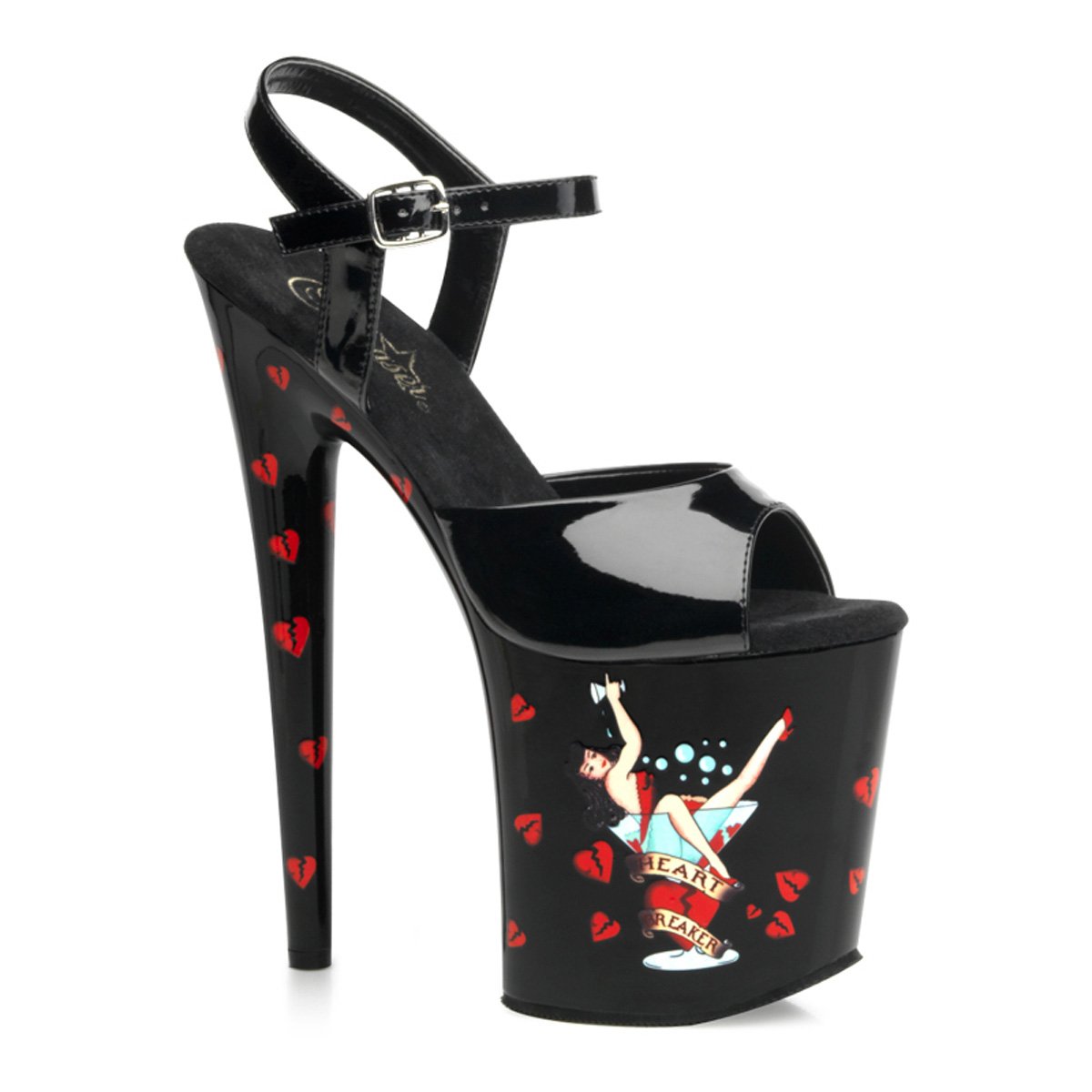 Sexy boty s vysokým podpatkem MOTIF-809MG/B/M vzor Heart breaker Martiny girl | MOTIF-809MG Pleaser