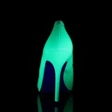 Zelené svítící lodičky AMU20/NGN | AMUSE-20 Pleaser - zezadu