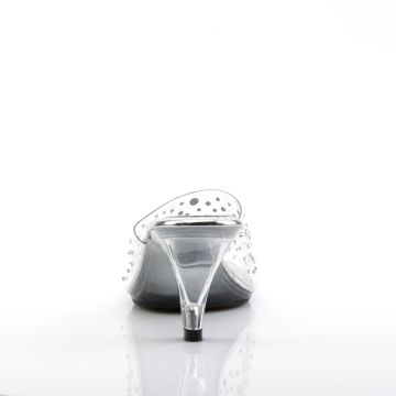 Luxusní průhledné pantofle BEL301RS/C/M | BELLE-301RS Fabulicious - zezadu