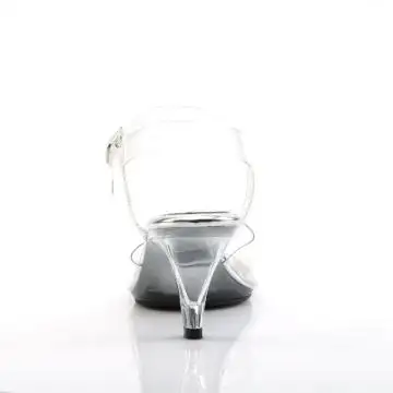 Průhledné sandály na nízkém podpatku BEL308/C/M | BELLE-308 Fabulicious - zezadu