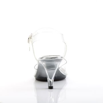 Průhledné sandály na nízkém podpatku BEL308/C/M | BELLE-308 Fabulicious - zezadu Průhledné sandály na nízkém podpatku BEL308/C/M | BELLE-308 Fabulicious - zezadu