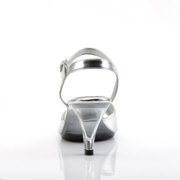 Stříbrné sandály BEL309/SMPU/C | BELLE-309 Fabulicious - zezadu